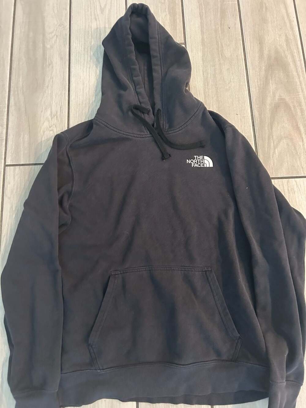 The North Face Men's Hoodie Pullover Black Graphic Print Logo Pocket